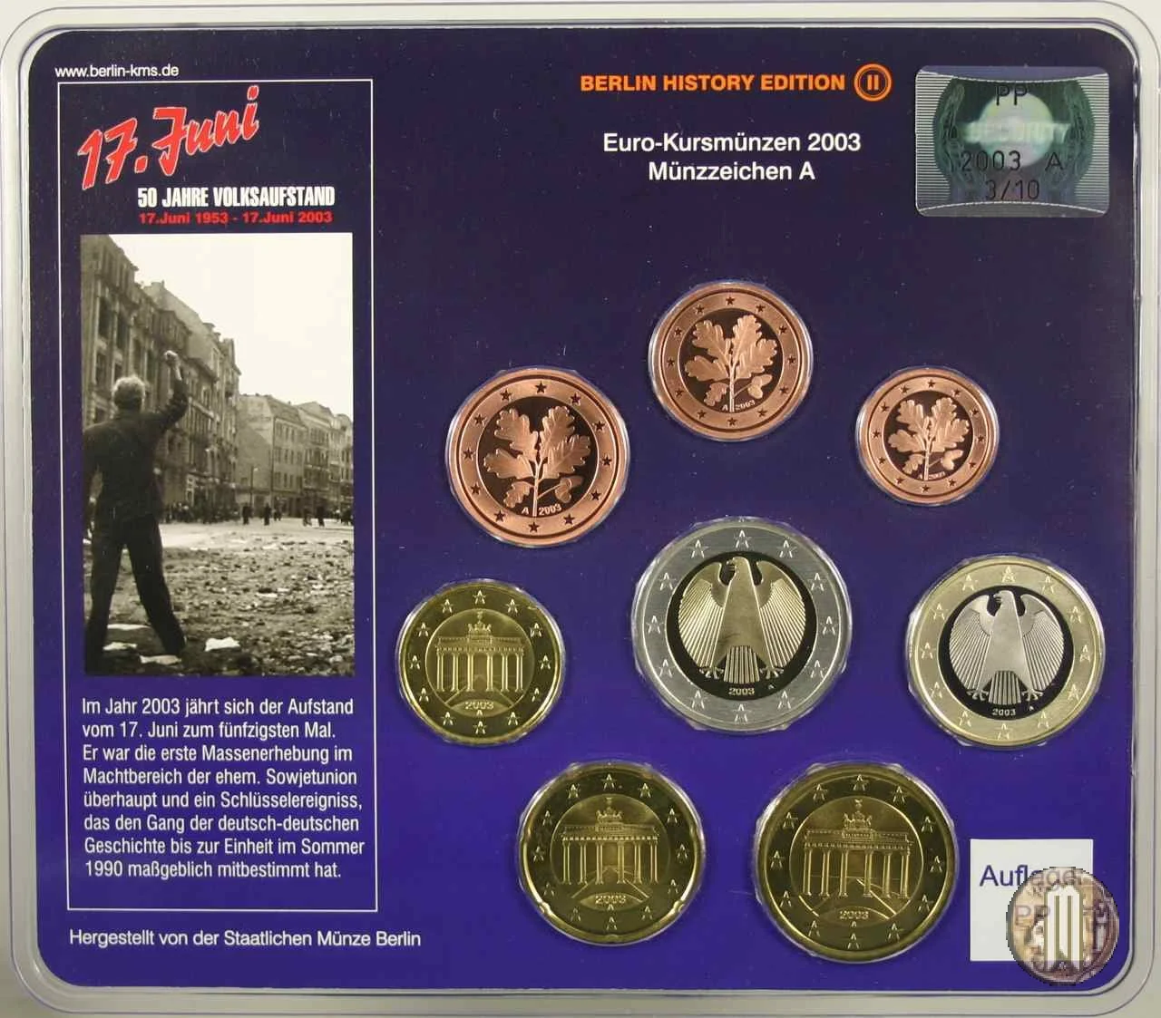 2003 - Staatliche M&uuml;nze Berlin 2003 (Berlino)