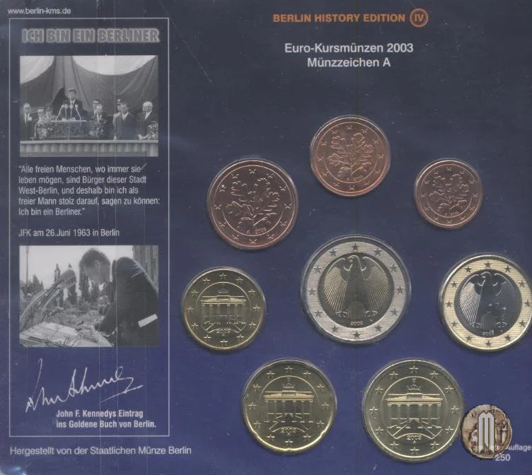 2003 - Staatliche M&uuml;nze Berlin 2003 (Berlino)