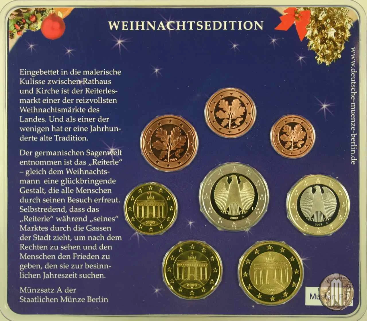 2003 - Staatliche M&uuml;nze Berlin 2003 (Berlino)