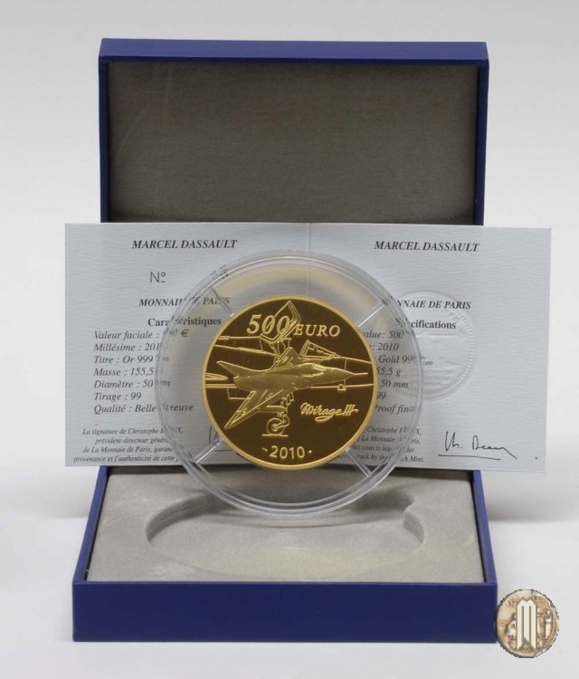 500 Euro 2010 Grandi Industriali - Marcel Dassault 2010 (Parigi)