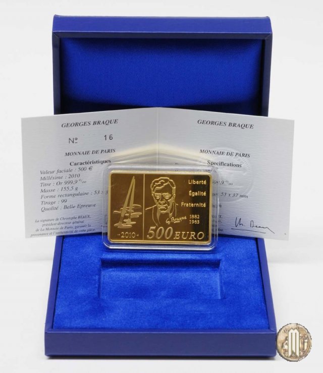 500 Euro 2010 Grandi Pittori - I moderni - Georges Braque 2010 (Parigi)