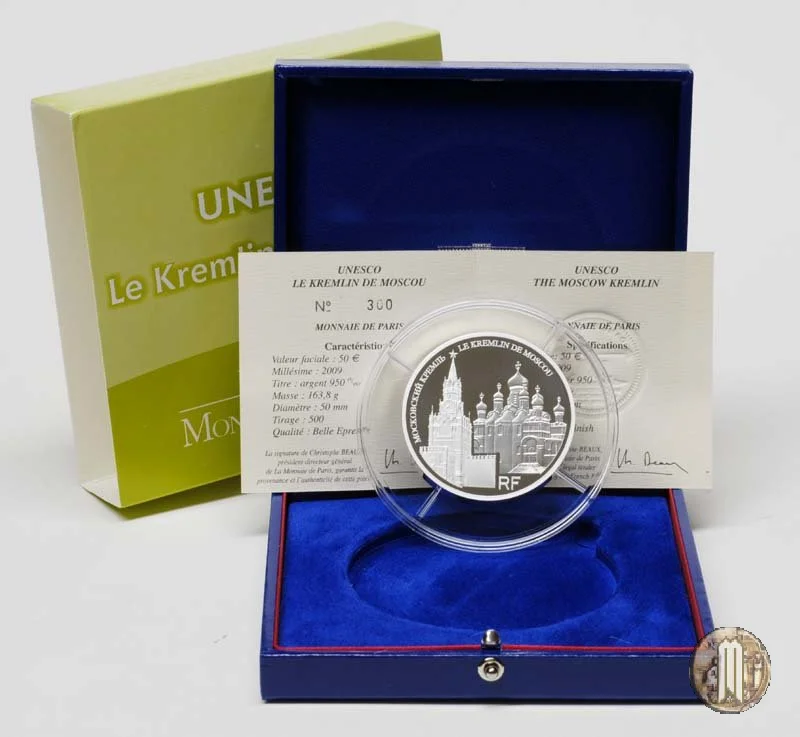 50 Euro 2009 UNESCO - Il Cremlino di Mosca 2009 (Parigi)