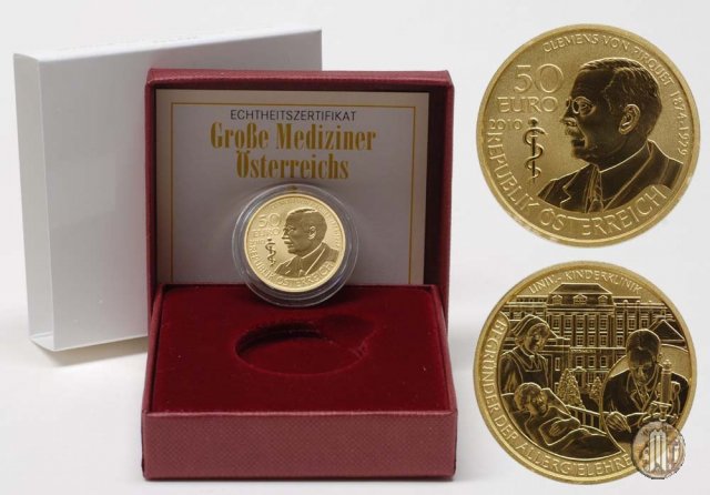 50 Euro 2010 Grandi Medici - Clemens von Pirquet 2010 (Vienna)