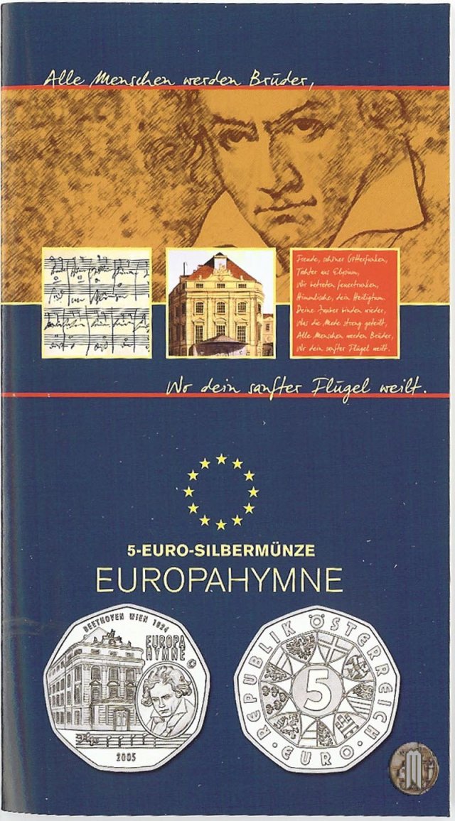 5 Euro 2005 Inno Europeo - Ludwig van Beethoven 2005 (Vienna)