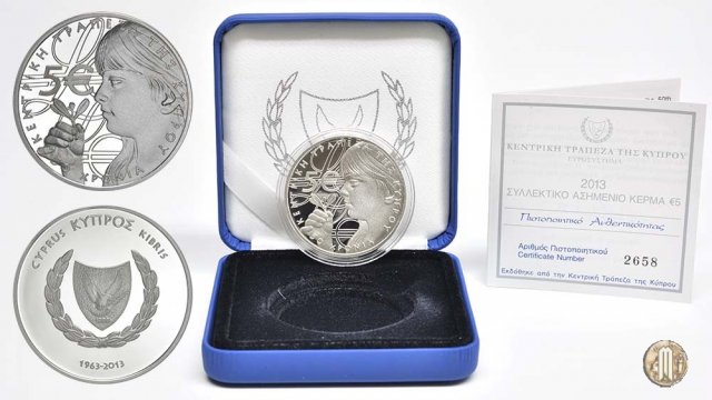 5 Euro 2013 50 Anni della Banca Centrale di Cipro 2013 (Halandri)