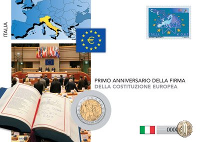 2 Euro 2005 1° Anniversario della Costituzione Europea 2005 (Roma)