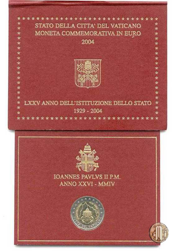 2 Euro 2004 75° Anniversario della Fondazione della Città del Vaticano 2004 (Roma)