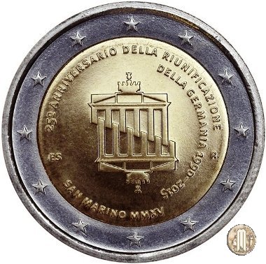 2 Euro 2015 25° anniv. riunificazione della Germania 2015 (Roma)