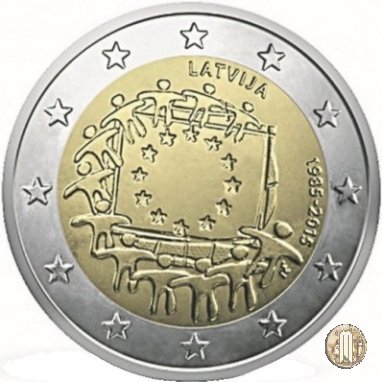 2 Euro 2015 30° Anniversario della bandiera europea 2015 (Stoccarda)