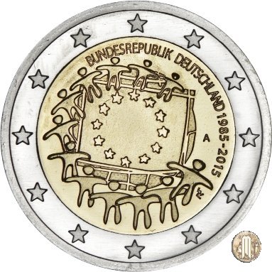 2 Euro 2015 30° Anniversario della bandiera europea 2015