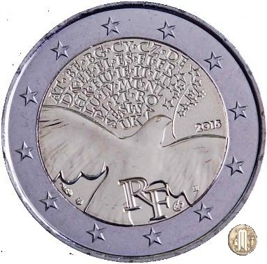 2 Euro 2015 70 anni di pace in Europa 2015 (Parigi)