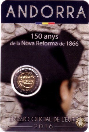 Andorra - 150° anniv. nuova riforma del 1866 2016