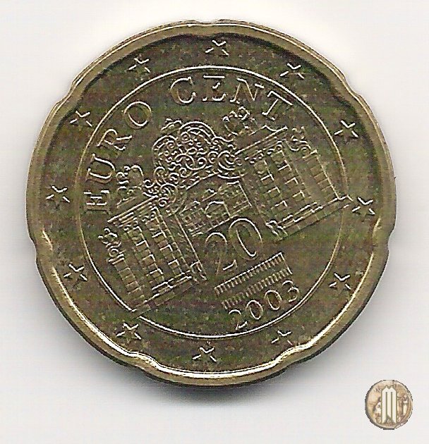 20 centesimi di Euro 2003 (Vienna)