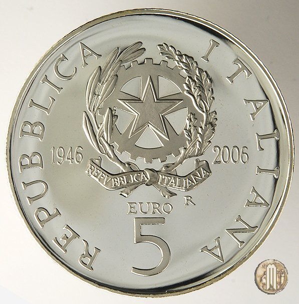 5 Euro 2006 60° Ann. nascita Rep. Italiana 2006 (Roma)