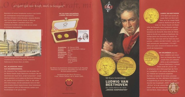 50 Euro 2005 Ludwig van Beethoven 2005 (Vienna)