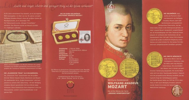 50 Euro 2006 Wolfgang Amadeus Mozart 2006 (Vienna)