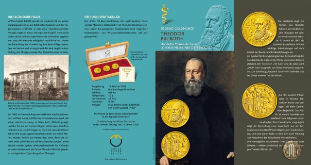 50 Euro 2009 Theodor Billroth 2009 (Vienna)