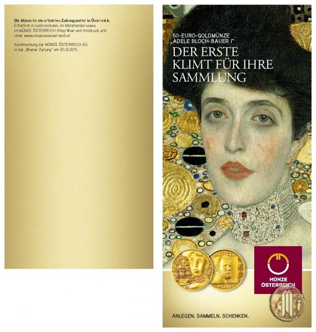 50 Euro 2012 Klimt e le sue donne - Adele Bloch-Bauer 2012 (Vienna)