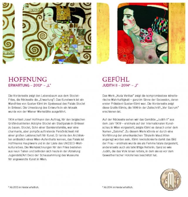 50 Euro 2012 Klimt e le sue donne - Adele Bloch-Bauer 2012 (Vienna)
