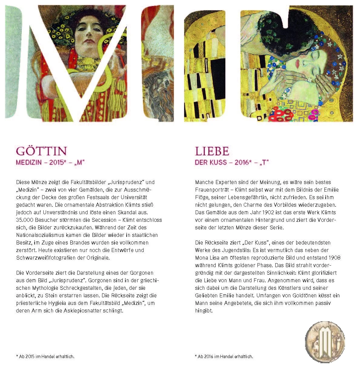 50 Euro 2012 Klimt e le sue donne - Adele Bloch-Bauer 2012 (Vienna)