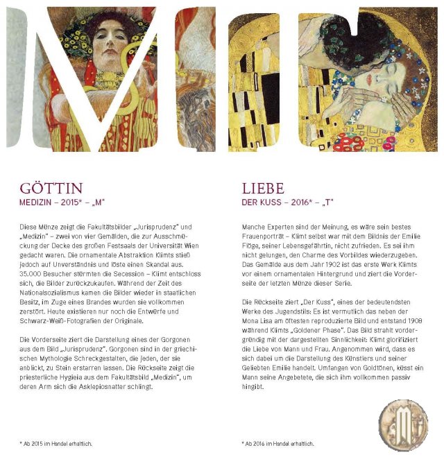 50 Euro 2013 Klimt e le sue donne - L'Aspettiva 2013 (Vienna)