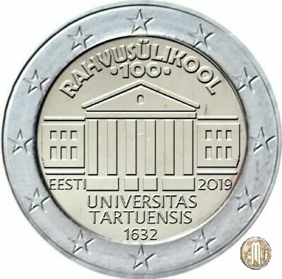 2 Euro 2019 Centenario dell'Università di Tartu 2019 (Kremnica)