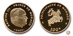 100 Euro 2003 Ranieri III 2003 (Parigi)