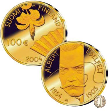 100 Euro 2004 150° nascita Albert Edelfelt 2004 (Vantaa)