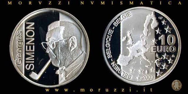 10 Euro 2003 Centenario Georges Simenon 2003 (Bruxelles)