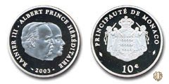 10 Euro 2003 Ranieri III e Principe Alberto 2003 (Parigi)