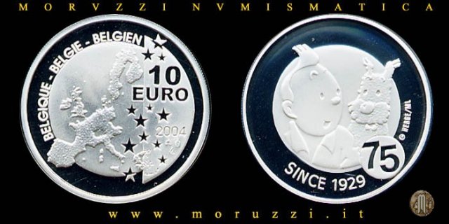 10 Euro 2004 75° anniversario TinTin 2004 (Bruxelles)