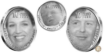 10 Euro 2004 Nascita Principessa Catharina Amalia 2004 (Utrecht)