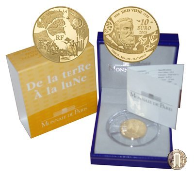 10 Euro 2005 100° Anniversario della morte di Jules Verne - Dalla Terra alla Luna 2005 (Parigi)