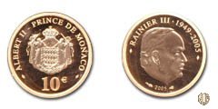 10 Euro 2005 Morte Principe Ranieri III 2005 (Parigi)