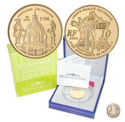 10 Euro 2006 Serie Monumenti di Francia - San Luigi degli Invalidi 2006 (Parigi)