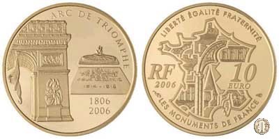 10 Euro 2006 Serie Monumenti di Francia - Arco di Trionfo 2006 (Parigi)