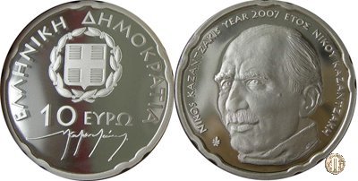 10 Euro 2007 50° anno morte Nikos Kazantzakis 2007 (Halandri)