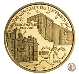 10 Euro 2008 10 anni Banca Centrale del Lussemburgo 2008 (Vienna)