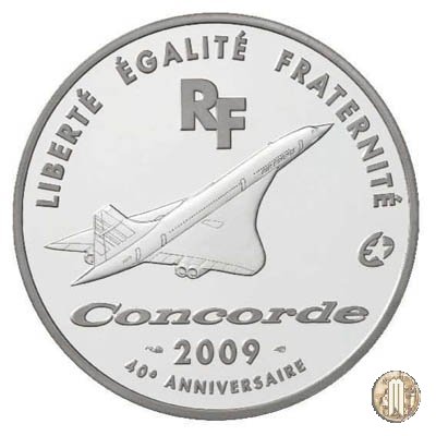 10 Euro 2009 40° anniversario del primo volo del Concorde 2009 (Parigi)