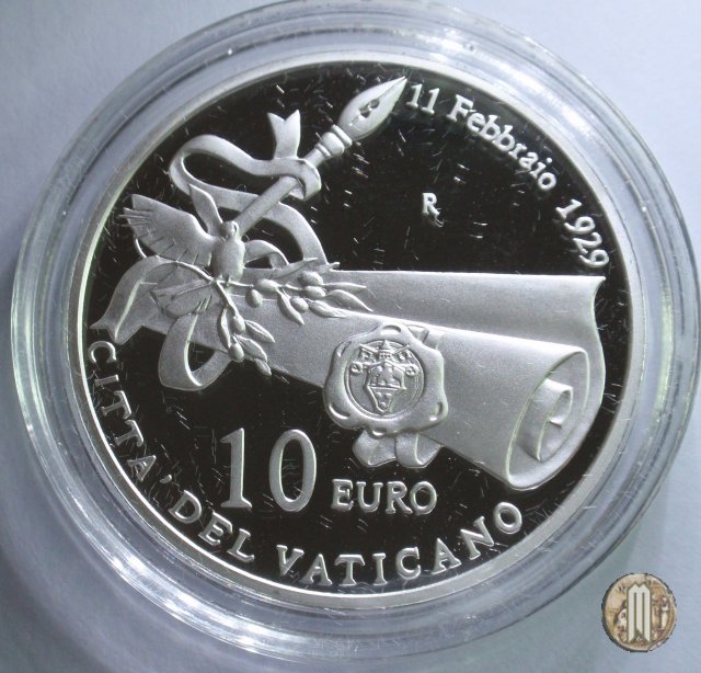 10 Euro 2009 80° Anniv. Fondaz. Stato Città del Vaticano 2009 (Roma)