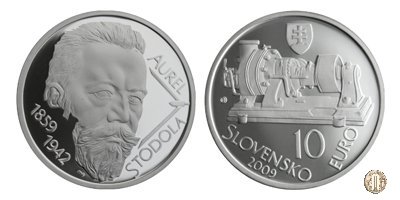 10 Euro 2009 Aurel Stodola - 150° Anniversario della nascita 2009 (Kremnica)