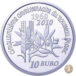 10 Euro 2010 La Seminatrice - 50° anniversario del nuovo Franco 2010 (Parigi)