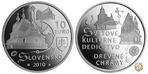 10 Euro 2010 Patrimonio mondiale dell' UNESCO - Chiese in legno della parte slovacca dei Monti Carpazi 2010 (Kremnica)