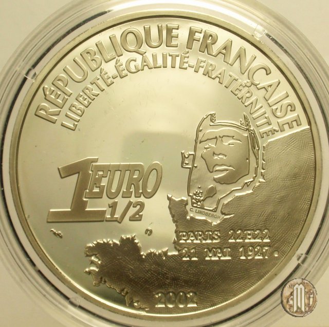 1 1/2 Euro 2002 75° Anniversario della traversata dell'Atlantico 2002 (Parigi)
