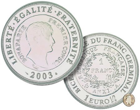 1 1/2 Euro 2003 Bicentenario del Franco germinale 2003 (Parigi)