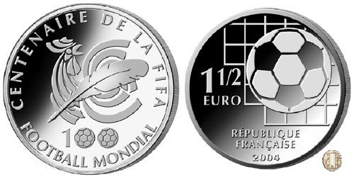 1 1/2 Euro 2004 Centenario della FIFA 2004 (Parigi)