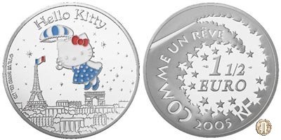 1 1/2 Euro 2005 30° Anniversario di <i>Hello Kitty</i> - Kitty sur Paris 2005 (Parigi)