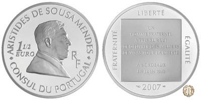 1 1/2 Euro 2007 Aristides de Sousa Mendes 2007 (Parigi)