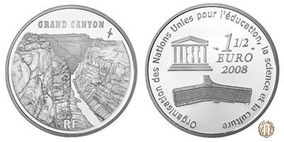 1 1/2 Euro 2008 UNESCO - Grand Canyon 2008 (Parigi)