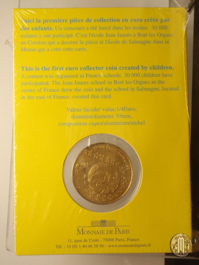 1/4 Euro 2002 Euro dei Bambini 2002 (Parigi)